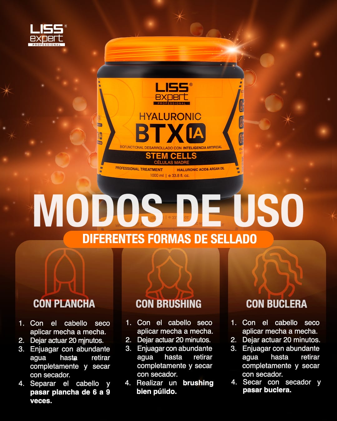 Botox Capilar Stem Cells | 1000ml | Liss Expert - Imagen 3