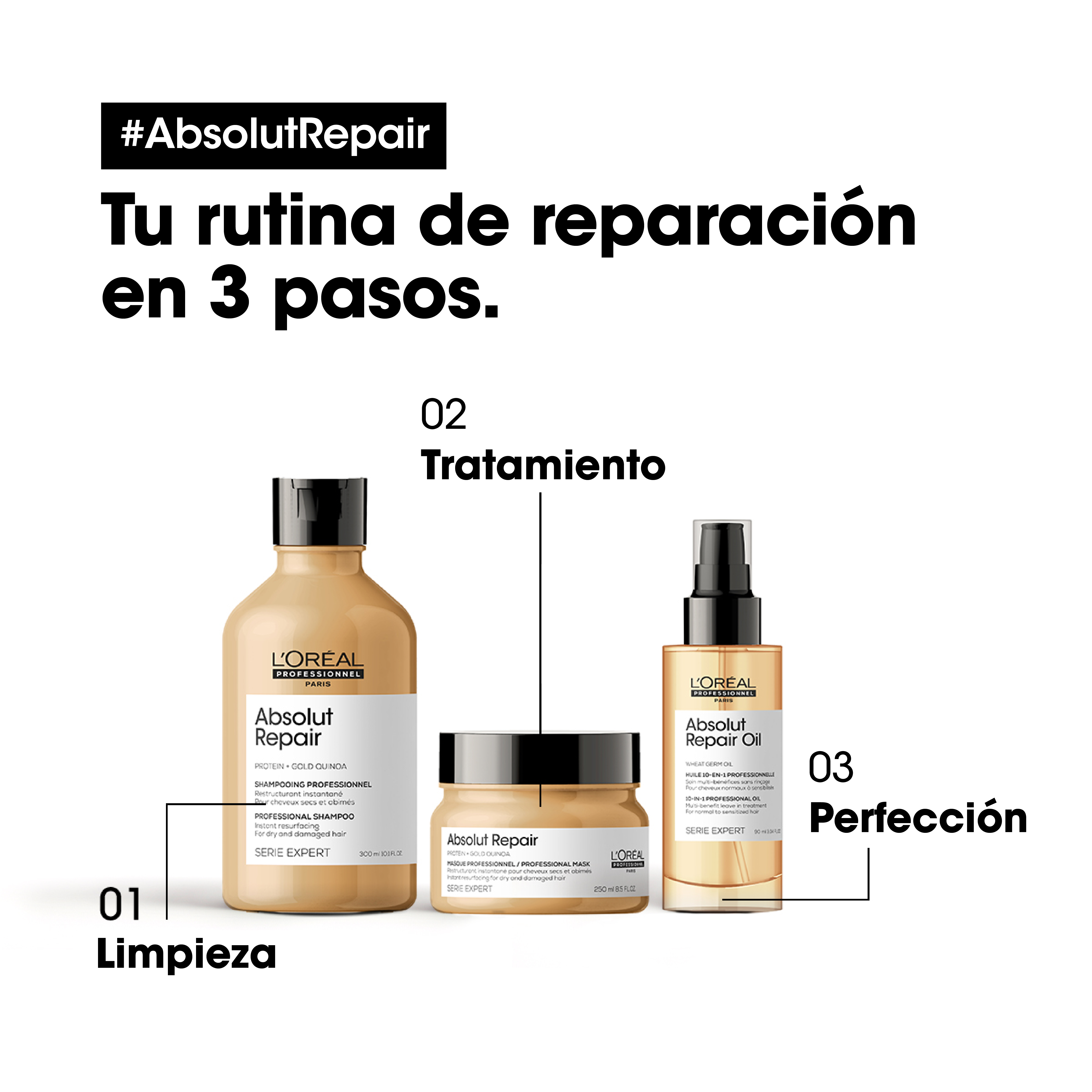 L'Oréal Professionnel ABSOLUT REPAIR LP SE21 Absolut Repair Msq 250ml R - Packshot Oficial