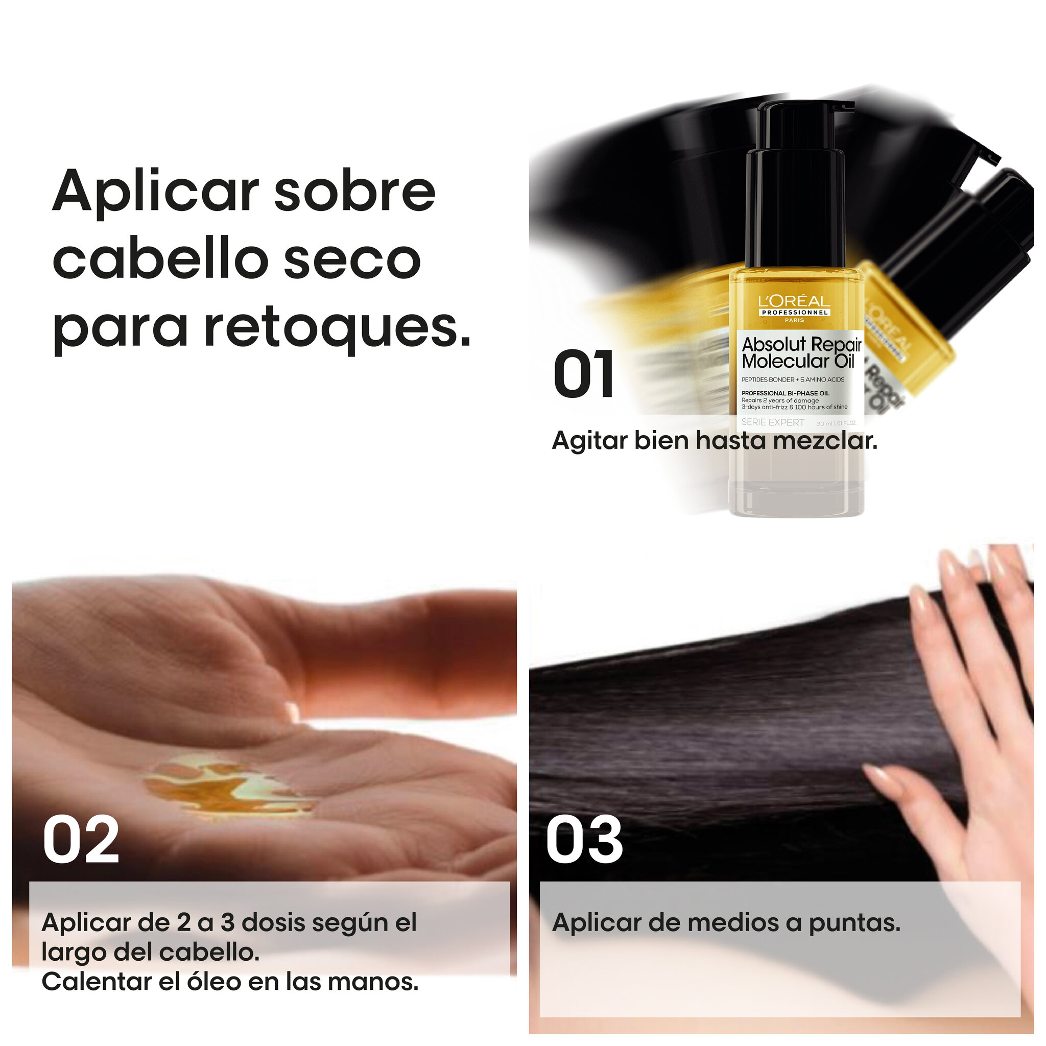 L'Oréal Professionnel Absolut Repair Molecular LP SE ARM Dual oil 30ml V034 - Packshot Oficial