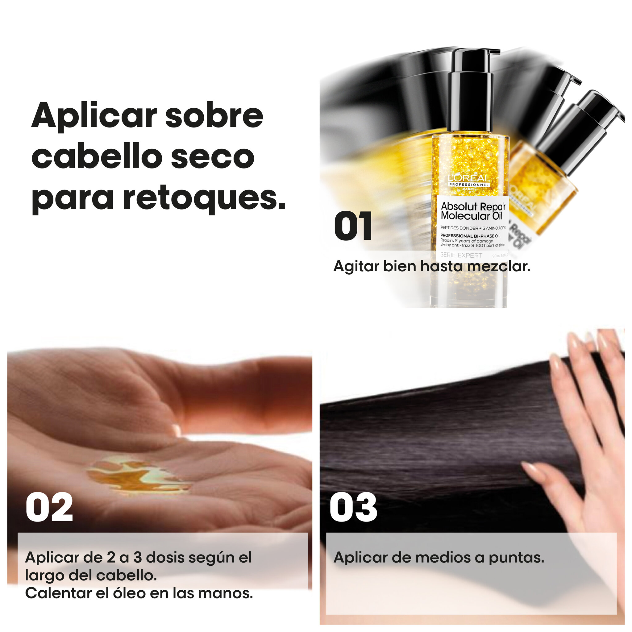 L'Oréal Professionnel Absolut Repair Molecular LP SE ARM Dual Oil 90ml V034 - Packshot Oficial