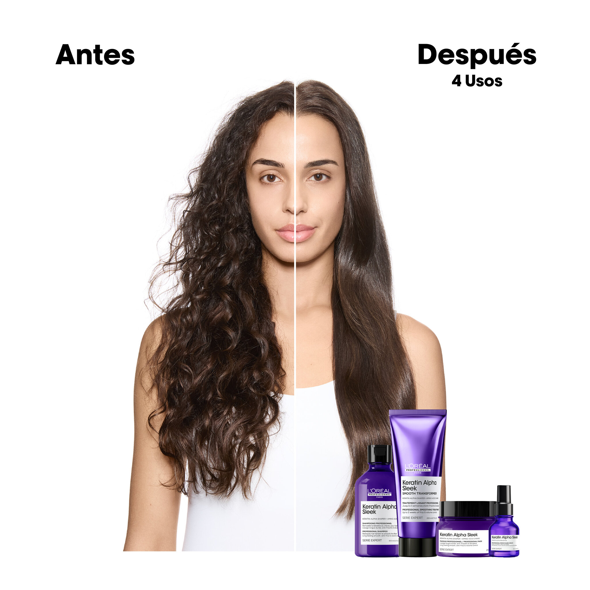 L'Oréal Professionnel Keratin Alpha Sleek LP SE Ker Alpha Mask 500.0MLT 142 - Packshot Oficial