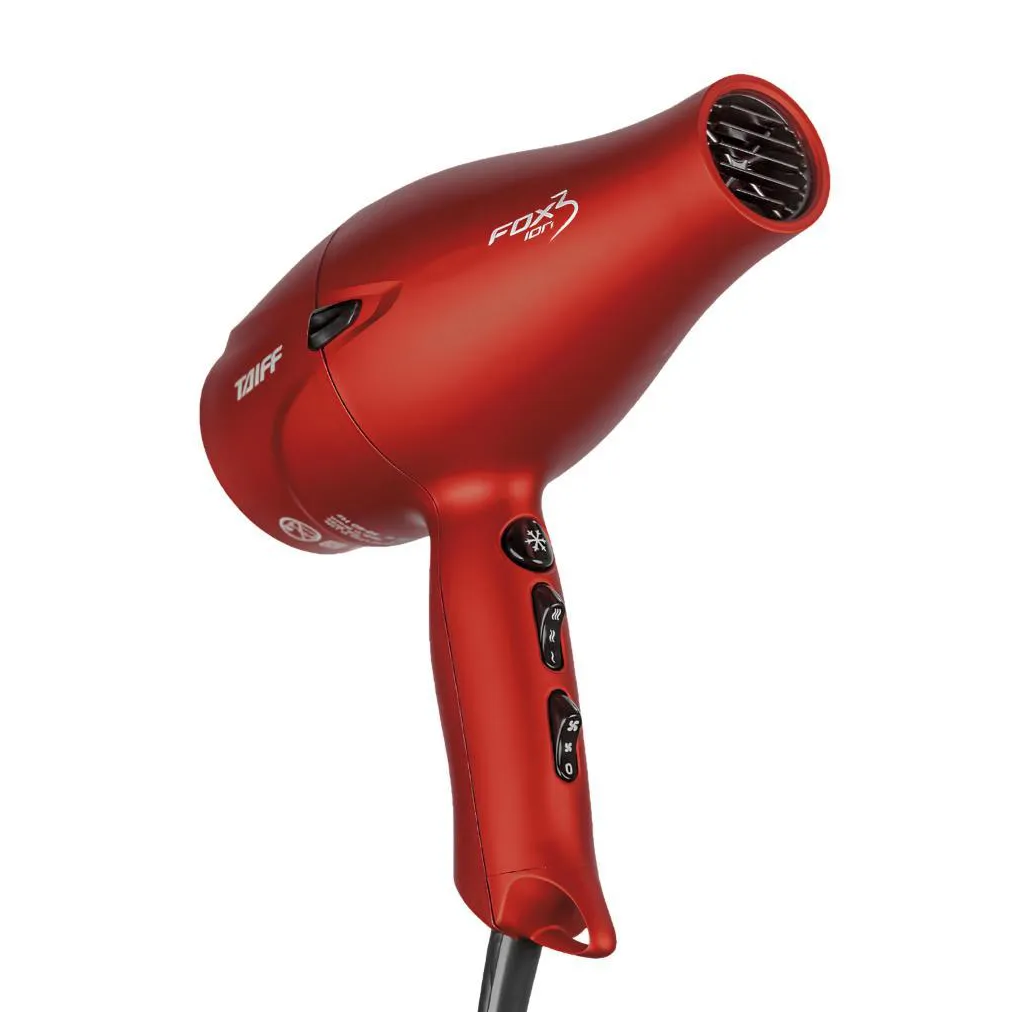 Secador Fox Ion 3 Rojo 2200W Taiff Frente
